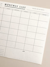 Load image into Gallery viewer, Monthly List Pad